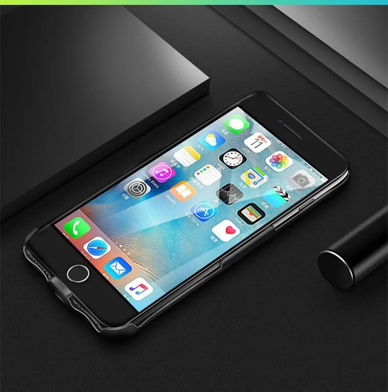 20000mah ultra thin power bank for iphone 6 6s 7 8 plus case battery charger cases for iphone 11 pro max 11pro charging case free global shipping
