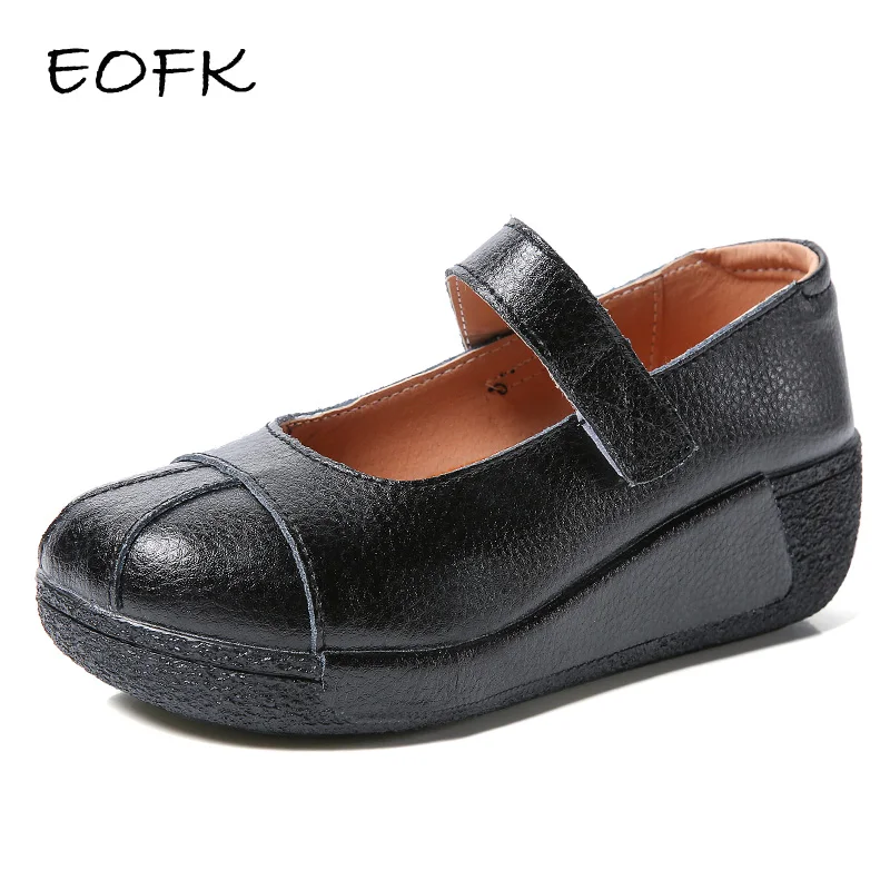 EOFK/Женская обувь на плоской подошве Обувь платформе Сезон осень Цвет Красный