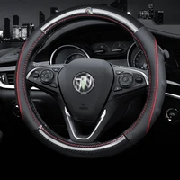 car carbon fiber leather steering wheel covers interior accessories 38cm for buick lacrosse excellet verano regal car styling