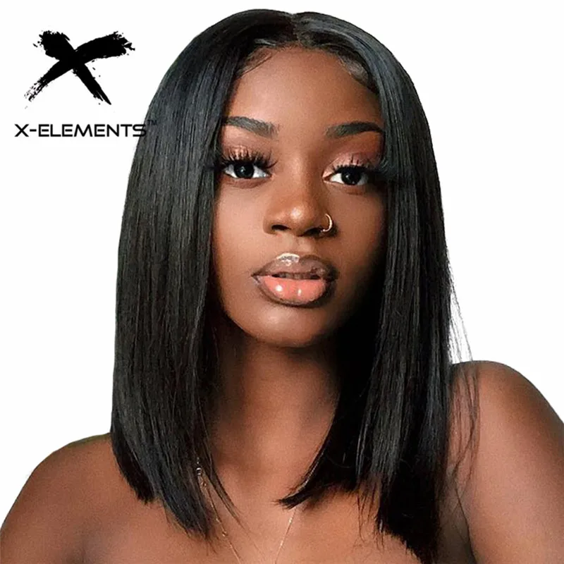 Естественный цвет 13*4 Lace Front Human Hair Wigs Honey Blonde 613 Short Bob Wig Brazilian Straight Lace Front Wig Human Hair Wigs For Women - Цвет: Естественный цвет