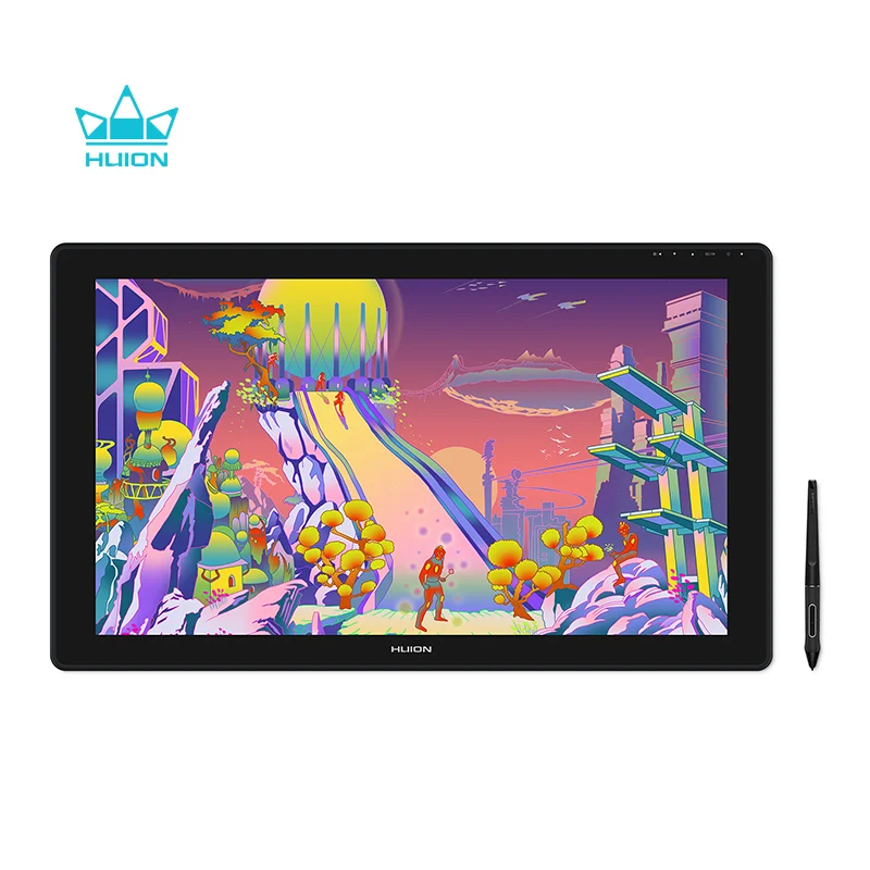 

HUION 140% sRGB Drawing Tablet Monitor Kamvas 24 Plus 23.8inch IPS QLED Full Laminated Screen Display Battery Free Digital Pen