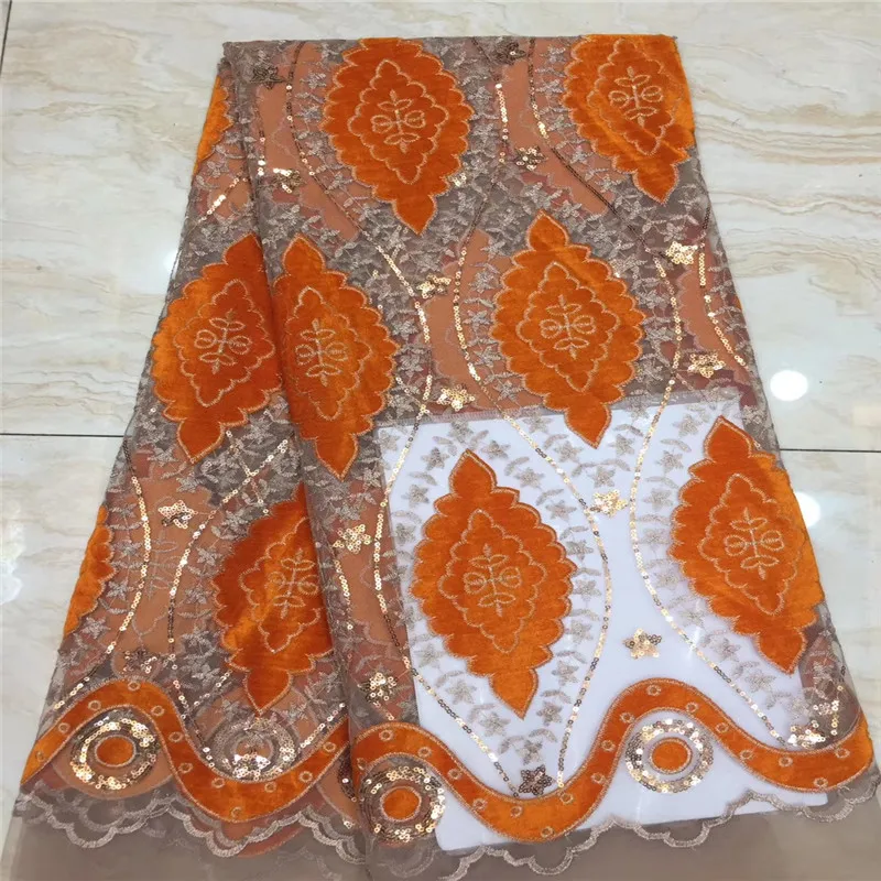 Фиолетовая бархатная кружевная ткань новая в африканском стиле кружева 2019 Embrodiery