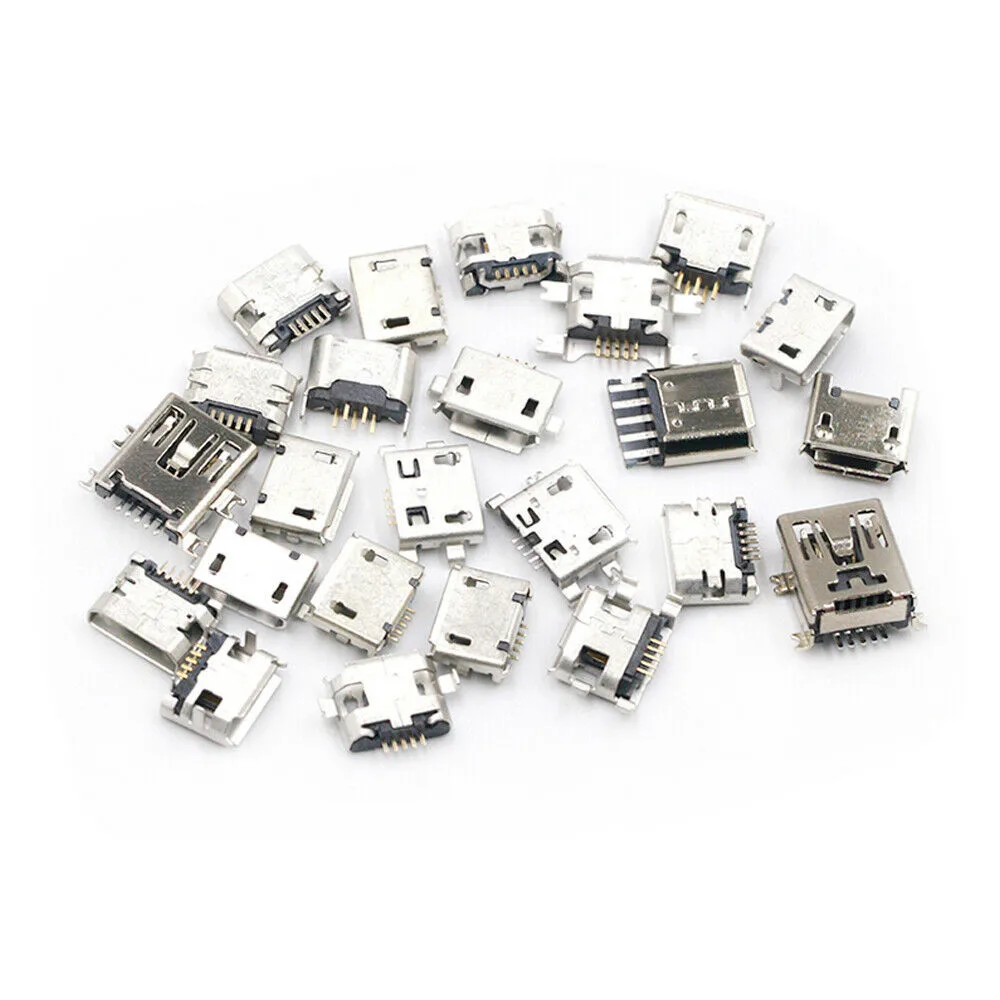

75PCS Micro USB Connector Accessories Female Home Jack Set Parts Standard Wire Connectors Micro USB Connector