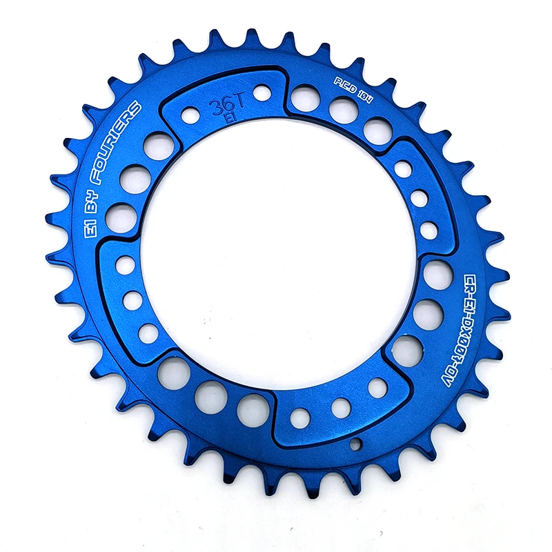 Велосипедная цепь FOURIERS BCD104mm овальная с узкими широкими зубцами для горного