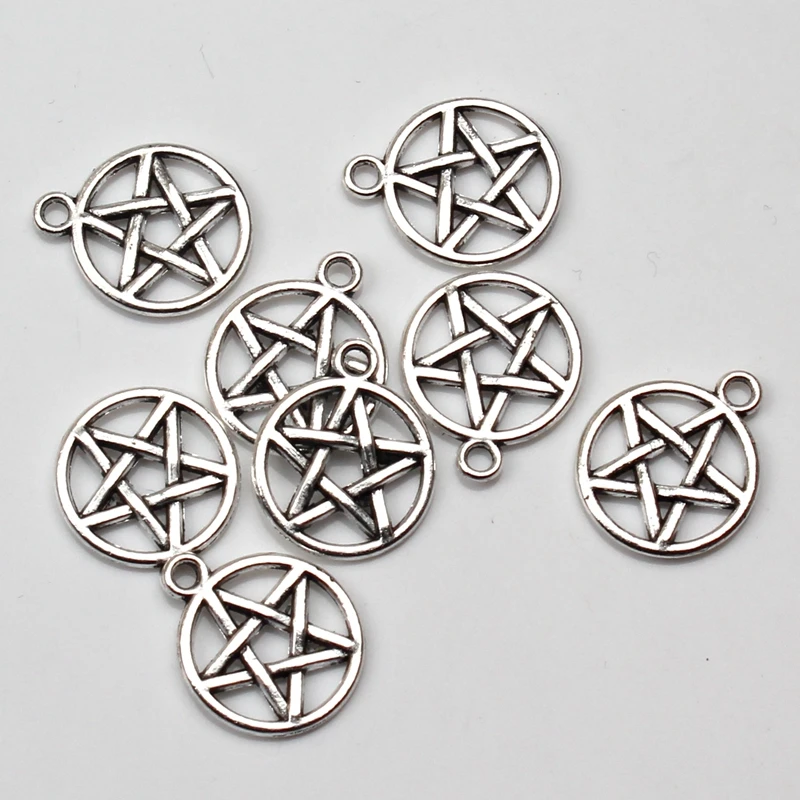 8 шт. подвески звезда пентаграмма 16 мм фотоэлемент подвеска винтажная