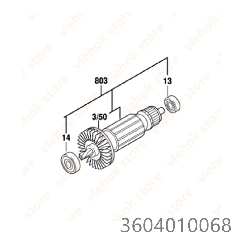 Якорный ротор для BOSCH GWB10 GWB10RE 3604010068 аксессуары электроинструментов запчасти