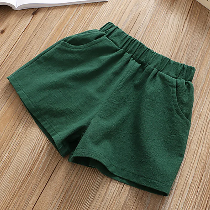 Комплекты одежды для девочек летние модные топы детей + шорты спортивные костюмы