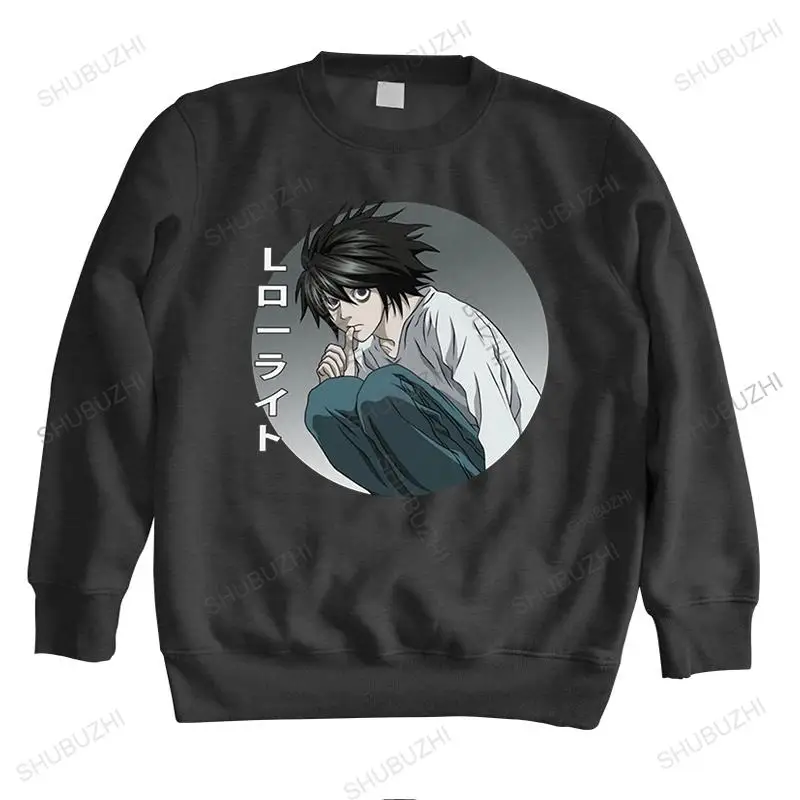 

Толстовка мужская приталенная с длинным рукавом и принтом «тетрадь смерти»