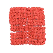 144pcs Mini Foam Rose Heads Red Artificial Flowers DIY Bride Bouquet Wreath for Wedding Deoration Fake Flowers Wedding Supplies