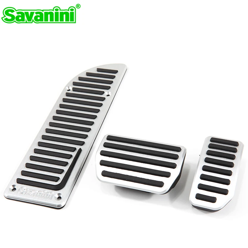

Savanini Aluminum Footrest Gas Brake Pedals Pad kit For Volvo S60 S80L XC60 S60L V60 auto car no drilling cool design styling