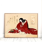 Винтажные восточные художественные принты, картины, настенное искусство, гейша, японский с котом, режущее кимоно, скандинавский холст, плакаты, домашний декор