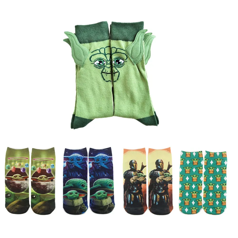 Лидер продаж 2021 Детские хлопковые носки Звездные войны Master Yoda талисман