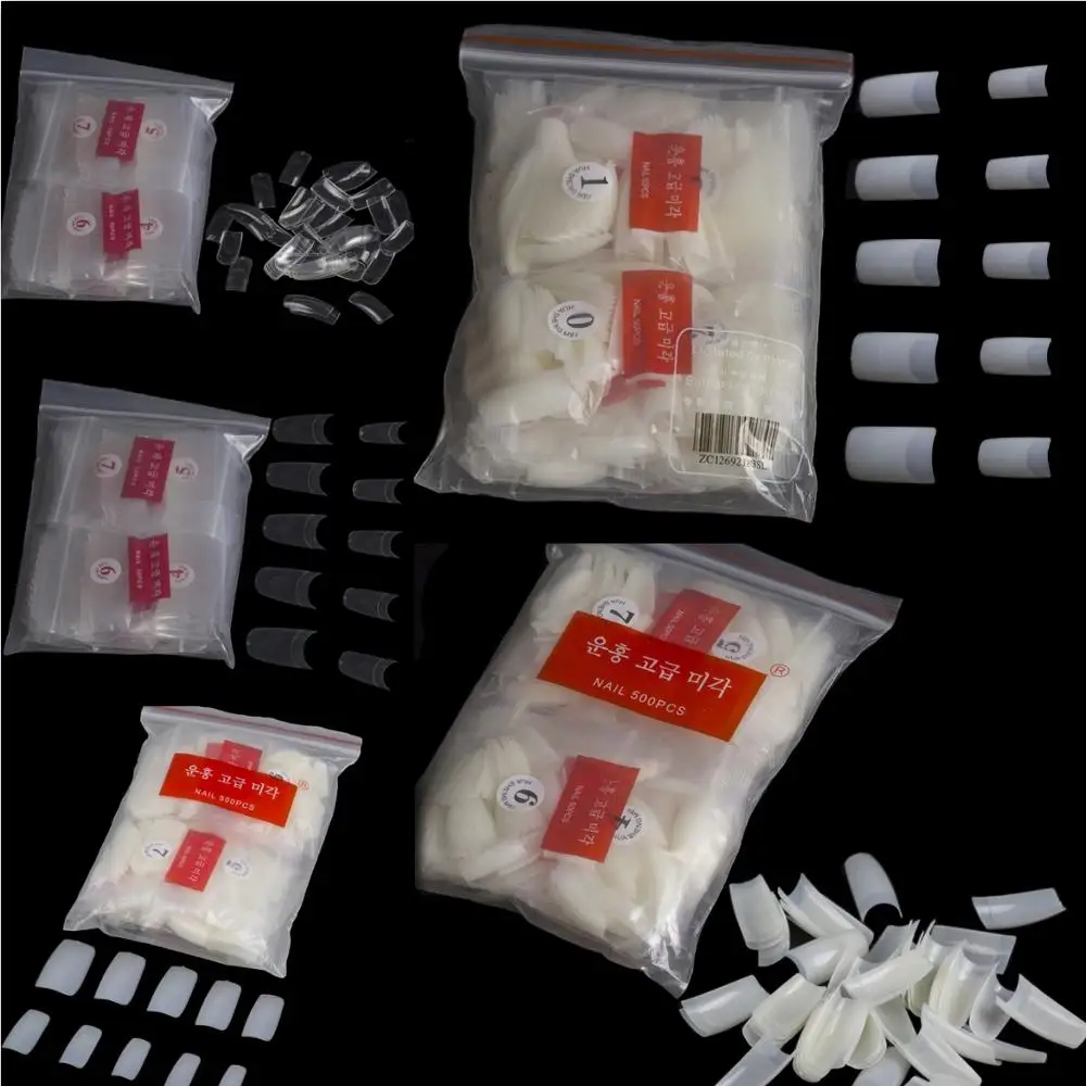 500 шт Искусственные ногти кончики для французского маникюра акриловые накладные