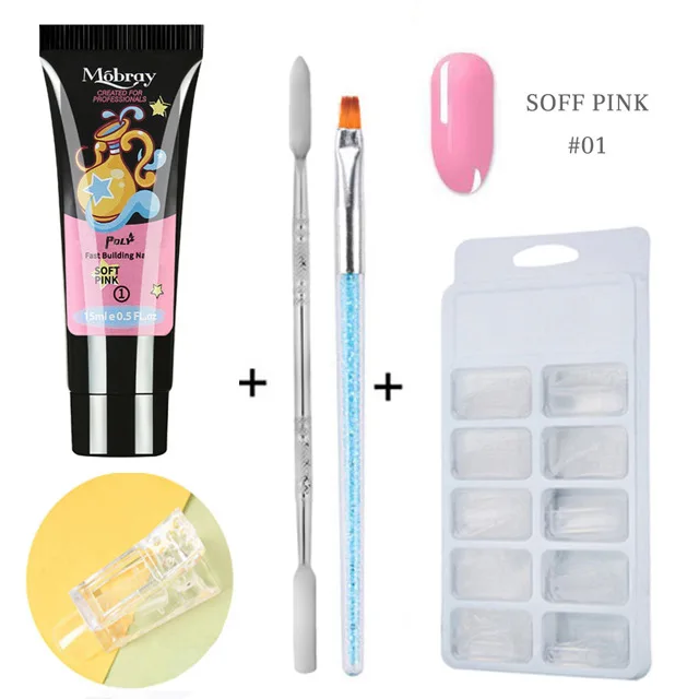 5 шт./Набор лаков для расширения УФ-лампы советы с украшением в виде кристаллов