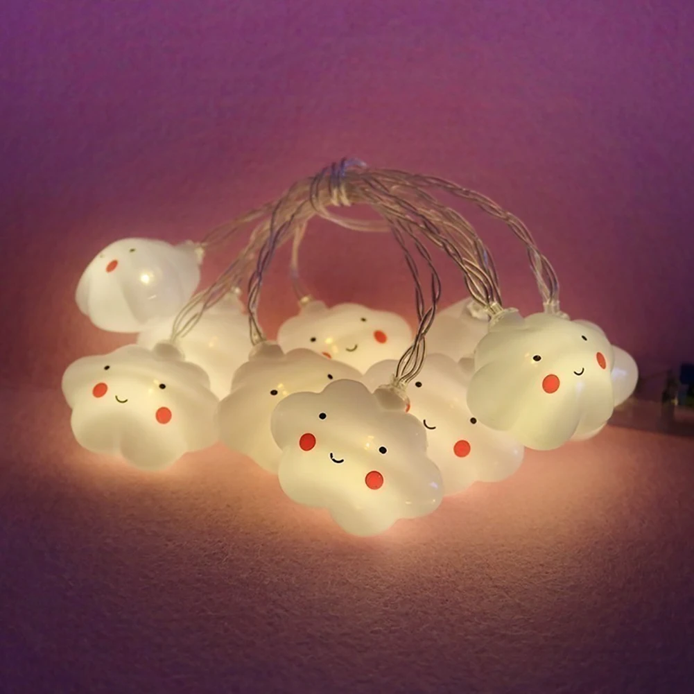 1 65 м 10 LED Smile Cloud светильник Феи Романтический фестиваль Повседневный дом Свадьба