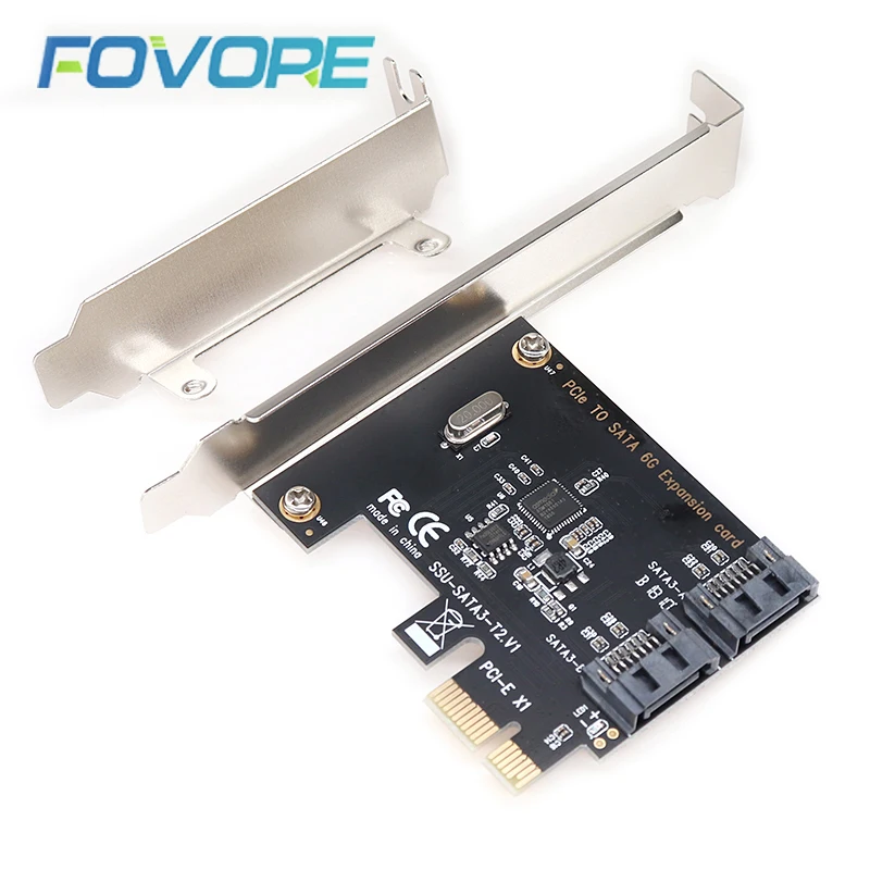 pci express x1 на 2 порта sata 3 iii 30 6 гбитс ssd адапте