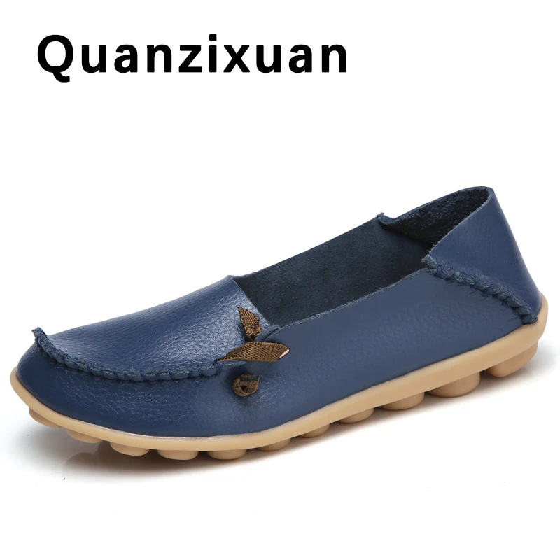 Обувь на плоской подошве женская обувь из натуральной кожи женские лоферы без