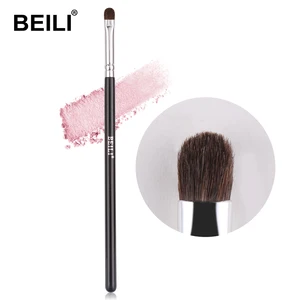 Черные синтетические кисти BEILI для макияжа, кисти из волоса пони, тени для век, короткие дымчатые тени, инструмент для растушевки макияжа, отдельные Кисточки для макияжа