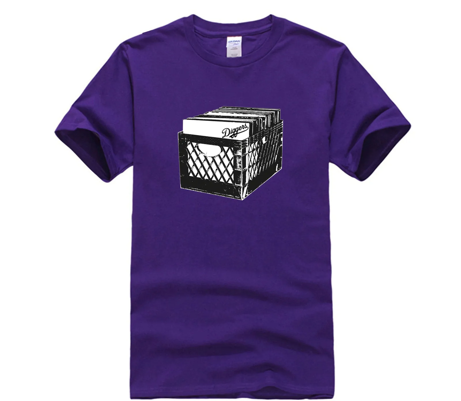 

Fashion Printed men's T Shirt Short Sleeve Funny Clothing Casual CRATE DIGGERS RECORD COLLECTOR DJ CLASSIC HIP HOP trend T shirt