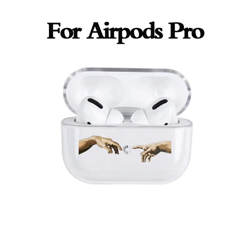 for AirPods Pro 1 Модный чехол с забавным рисунком для Apple Airpods Pro, Роскошный прозрачный защитный чехол для наушников с Bluetooth для air pods 3, Жесткий Чехол - Цвет: for AirPods Pro 1