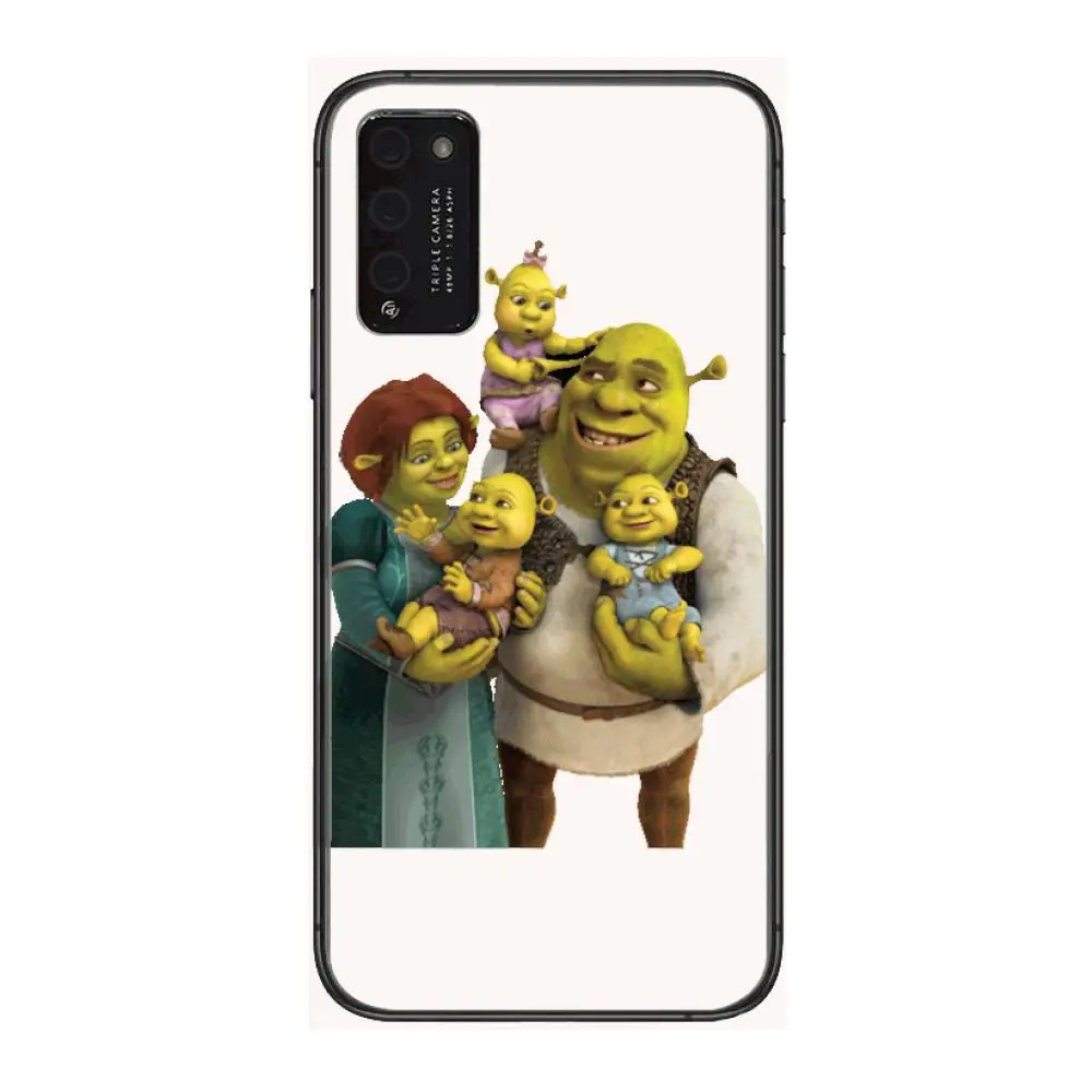 

Cartoon Green Of Shrek Clear Phone Case For Huawei Honor 10 20 30 9 X Pro Lite V 5G RU Black Etui Coque Hoesjes Comic Fashion