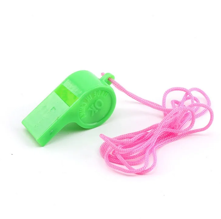 

10 Pcs Kawaii Candy Color Plastic Whistles with Lanyards for Cheer Up Party Sports Party Favors Gift Present