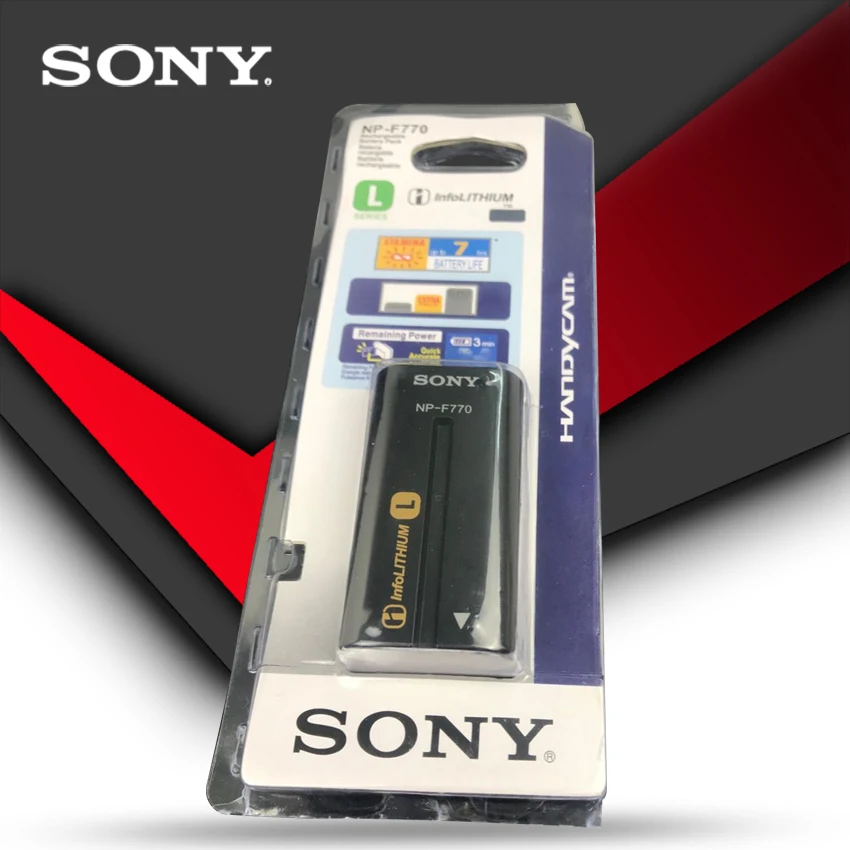 Оригинальный аккумулятор Sony NP-F770 NP F770 NPF770 F750 CCD-TRV58 TRV110K TRV26E Z1 V1J Z1P DCR-VX2100 FX1 с