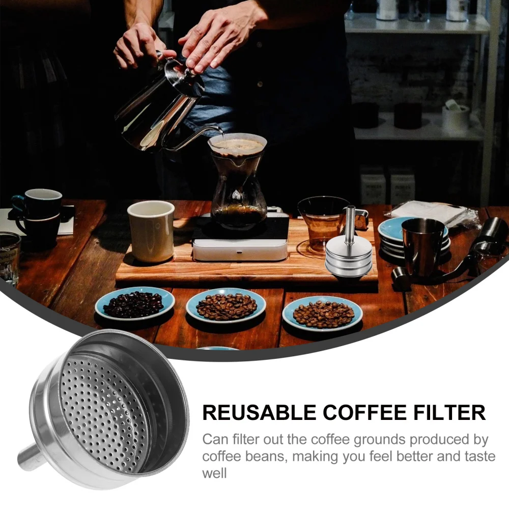 

1pc Non Pressurized Coffee Filter tool Stainless Steel Coffee Filter (Silver)