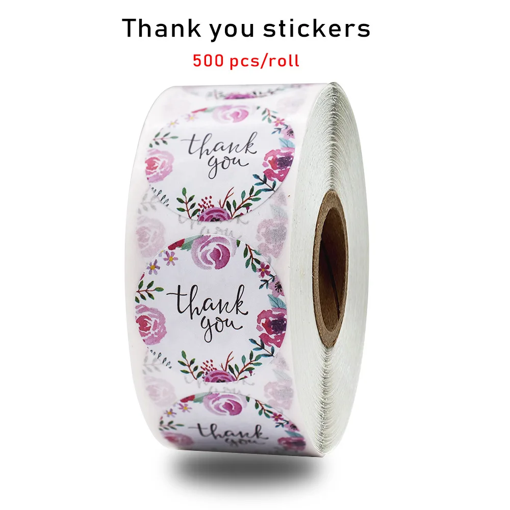 

Круглые коричневые крафт-наклейки "Спасибо", 1 дюйм