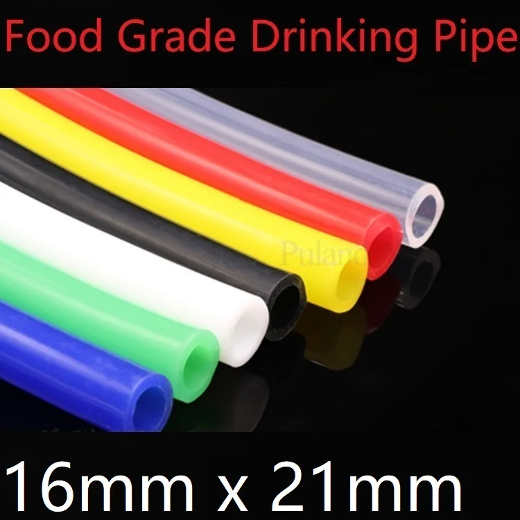 

16x21 Silicone Tube ID 16mm OD 21mm 1 meter Flexible Rubber Hose Thickness 2.5mm Fo Grade Pipe Water Connector Colorful
