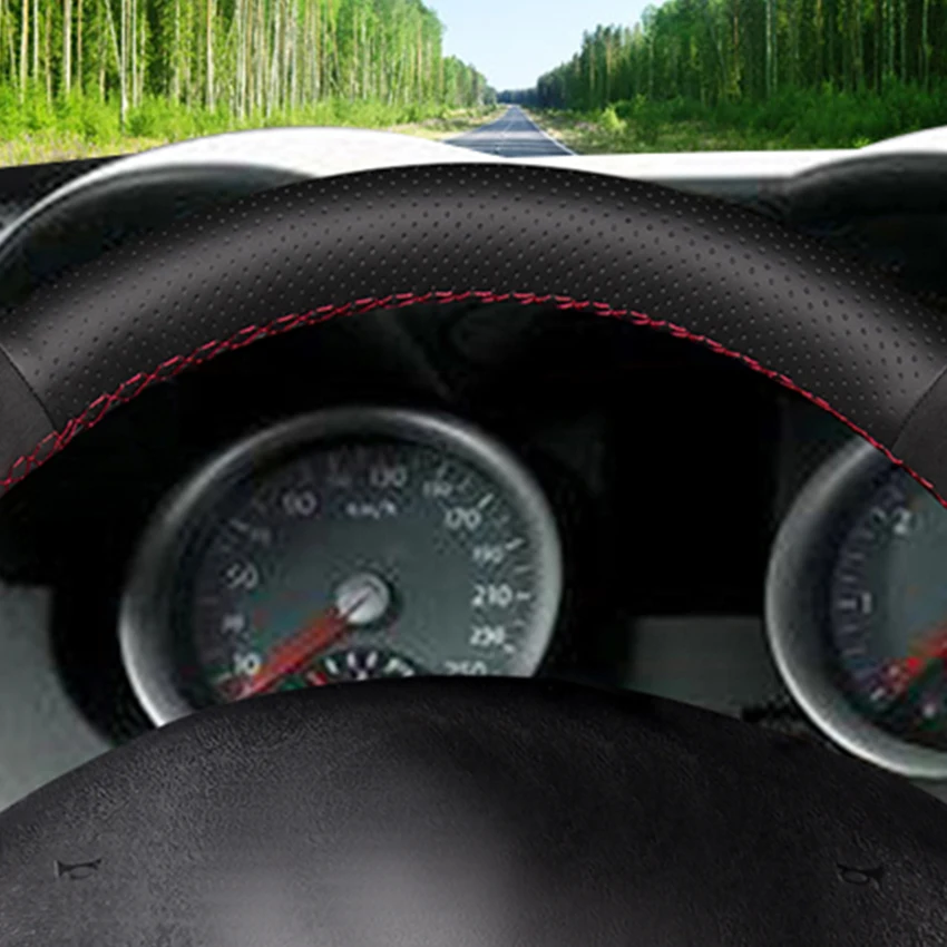 

Black PU Faux Leather Suede Car Steering Wheel Cover for Renault Megane 2 2002-2009 Kangoo (ZE) 2008- 2013 Scenic 2 2003-2010