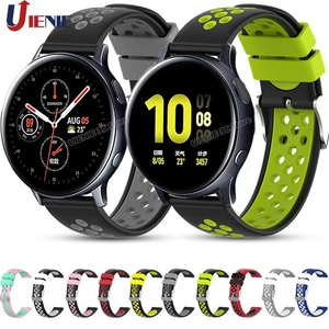 Ремешок силиконовый для Samsung Galaxy Watch 3 41 мм Active 2 40 44 мм Gear S2, спортивный браслет для наручных часов, 20 мм