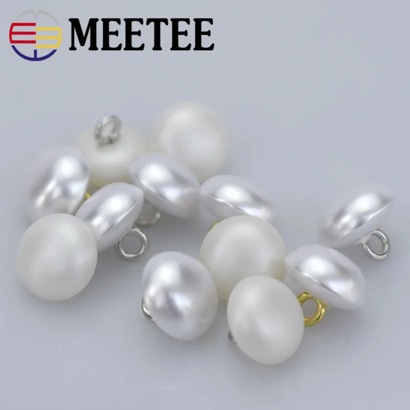 50/100 шт. 10 мм экологически чистые жемчужные пуговицы из смолы для рубашки свитера