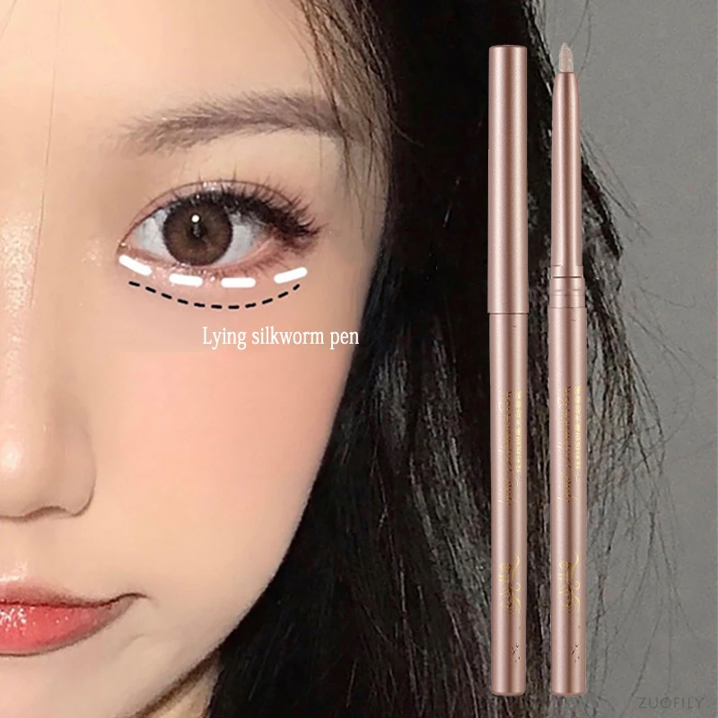 

1pcs Shimmer Highlighter Pencil Smooth long lasting Waterproof Diamond Champagne Gold Pink Brighten Eye Shadow & Liner Gel Pen