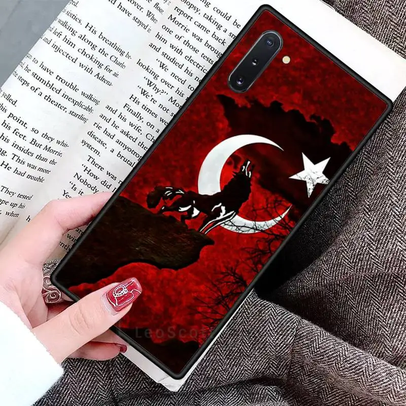 

turkey turkish flag wolf Accessories Phone Case For Samsung Galaxy S8 S9 S10 Plus S10E Note 3 4 5 6 7 8 9 10 Pro Lite cover