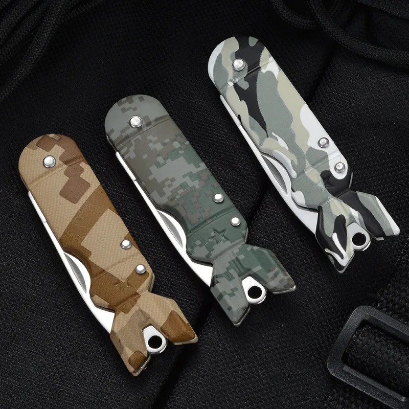 Складной нож складной уличный Армейский Камуфляж для выживания высокая