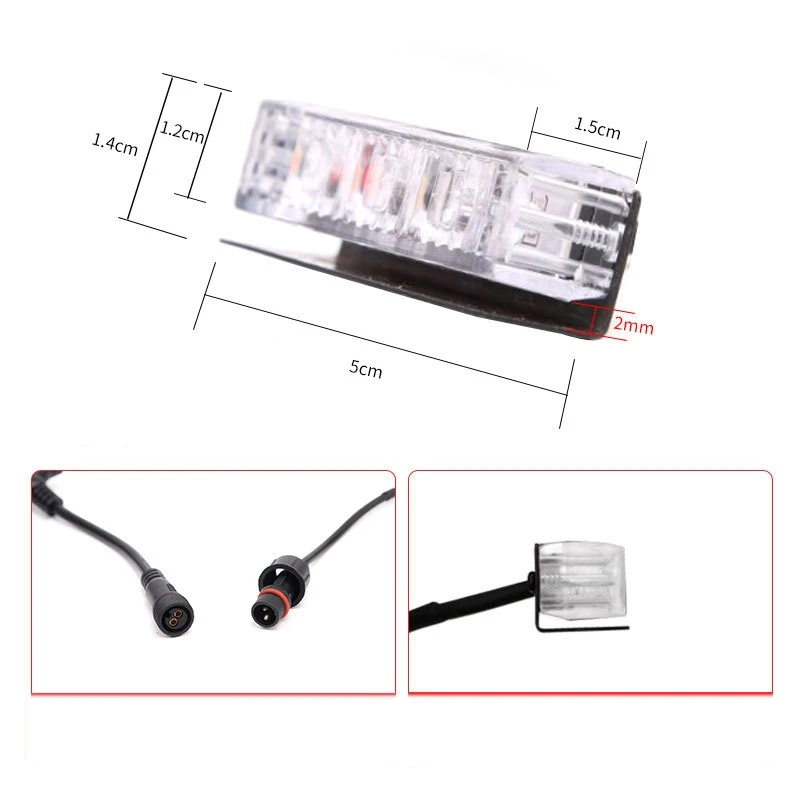 Светодиодные фары на переднюю решетку радиатора автомобиля 4 шт. для Toyota RAV4 2020 2021