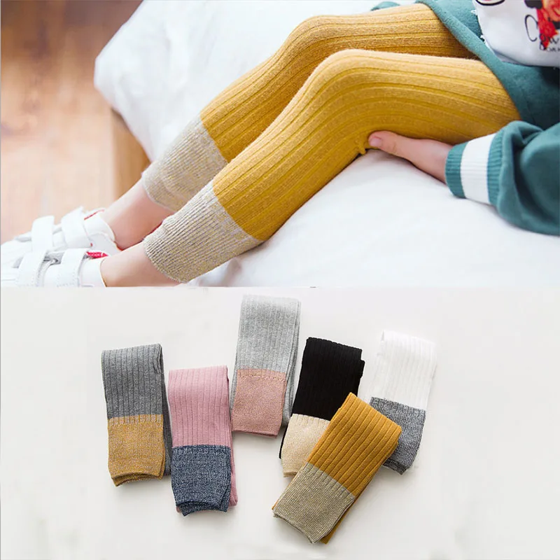 Леггинсы для девочек хлопковые брюки 2019 младенческой малыш Однотонные