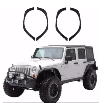 

J064 Steel Flat Style Fender Flares for Jeep Wrangler JK 2007-2017 LANTSUN