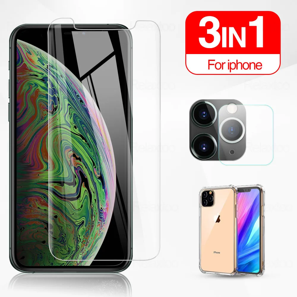 Защитное стекло 3 в 1 для iphone 11 pro max|Бамперы| |