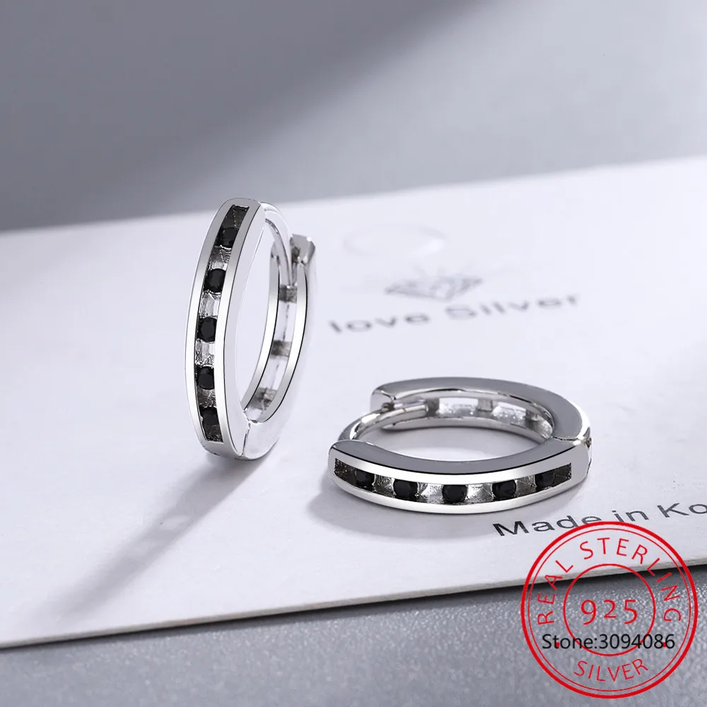 

Серьги-кольца женские из серебра 925 пробы с шпинелью