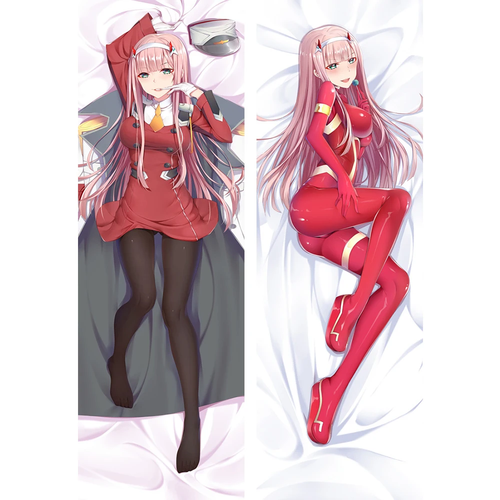 

Darling In The Franxx Cute Zero Two Hugging Body Pillow Case 59'' Long Pillowase Cover Otaku Cushion Cover Anime Dakimakura