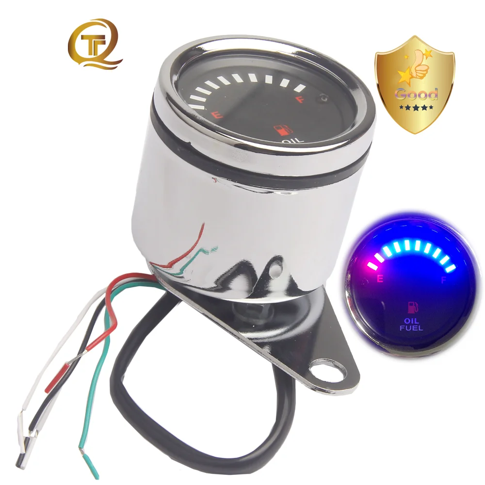 

Universal Motorcycle Electronic oil Meter Digital Oil Fuel Gauge Scooter LED Indicator Speedometer Backlight 12V Moto instrument