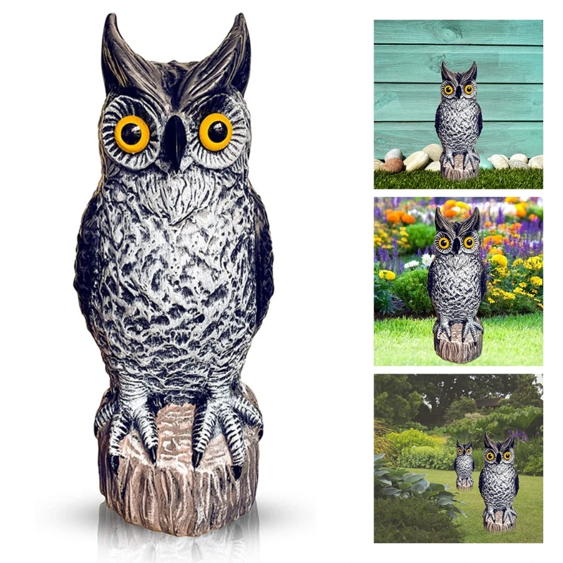 

Simulation Owl Statue Garden Ornament Art Resin Craft Landscaping Yard Sculptures Decoration for Home Garden Patio Porch Decor