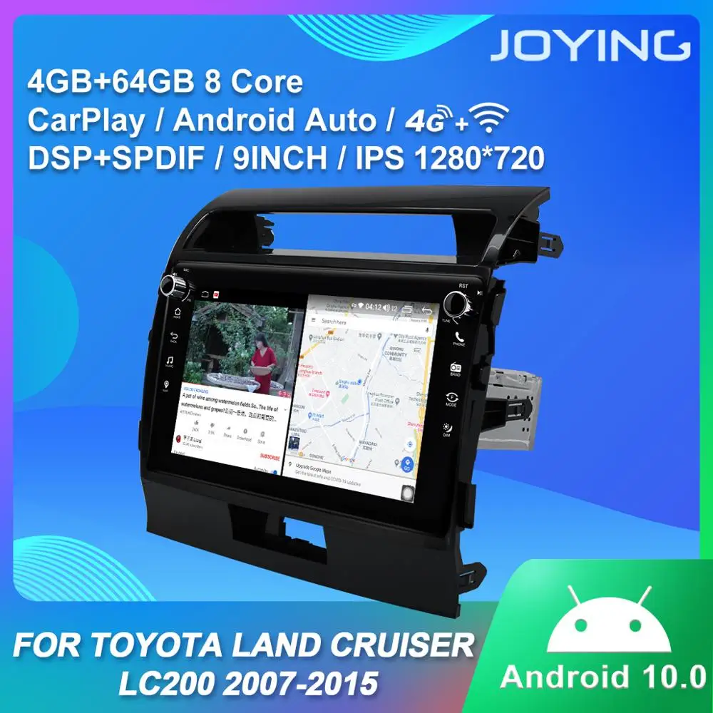 Android 10 автомобильный Радио плеер GPS навигация поддержка 4G/беспроводной Carplay для