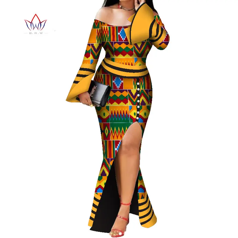 Платья с длинным рукавом для женщин вечерние свадебные повседневные Дашики