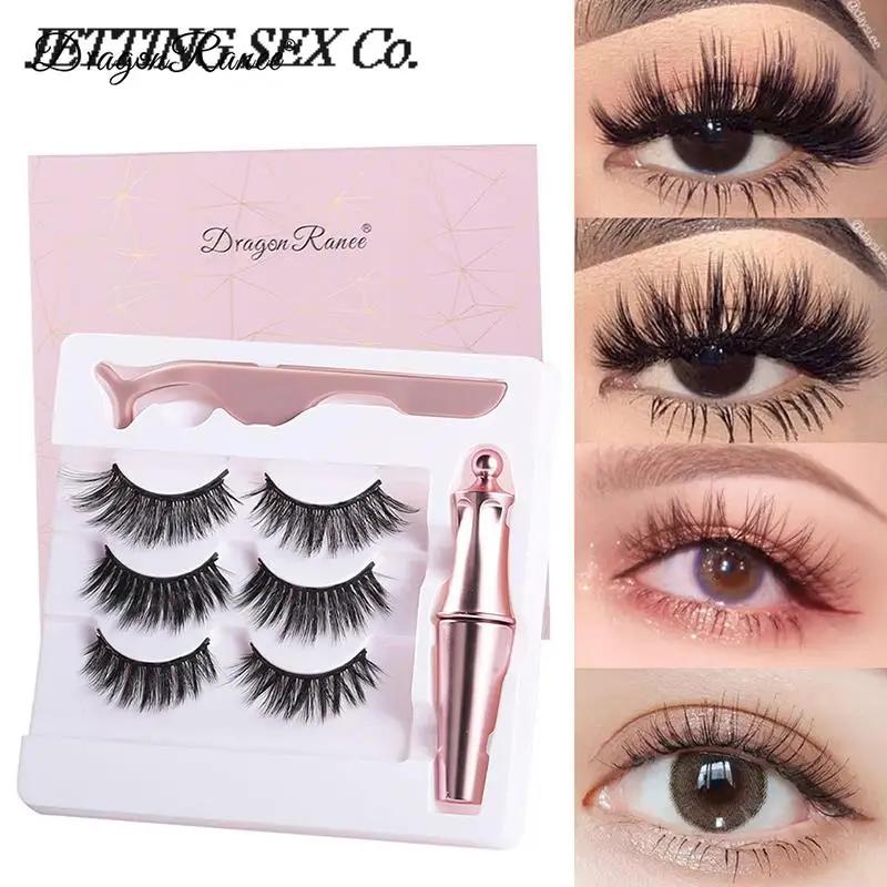 

3 пары магнитных ресниц подводка для глаз набор пинцетов 3D норковые искусственные накладные ресницы