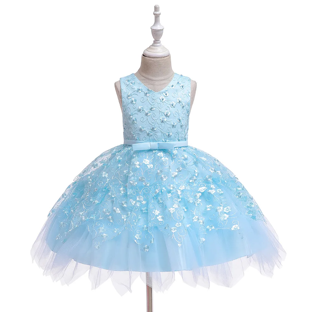 

Girls Princesses Children's Babies Wedding Peng Skirts Mesh Baby Summer Kids Dresses for Girls Mesh Sweet Pompous flowers