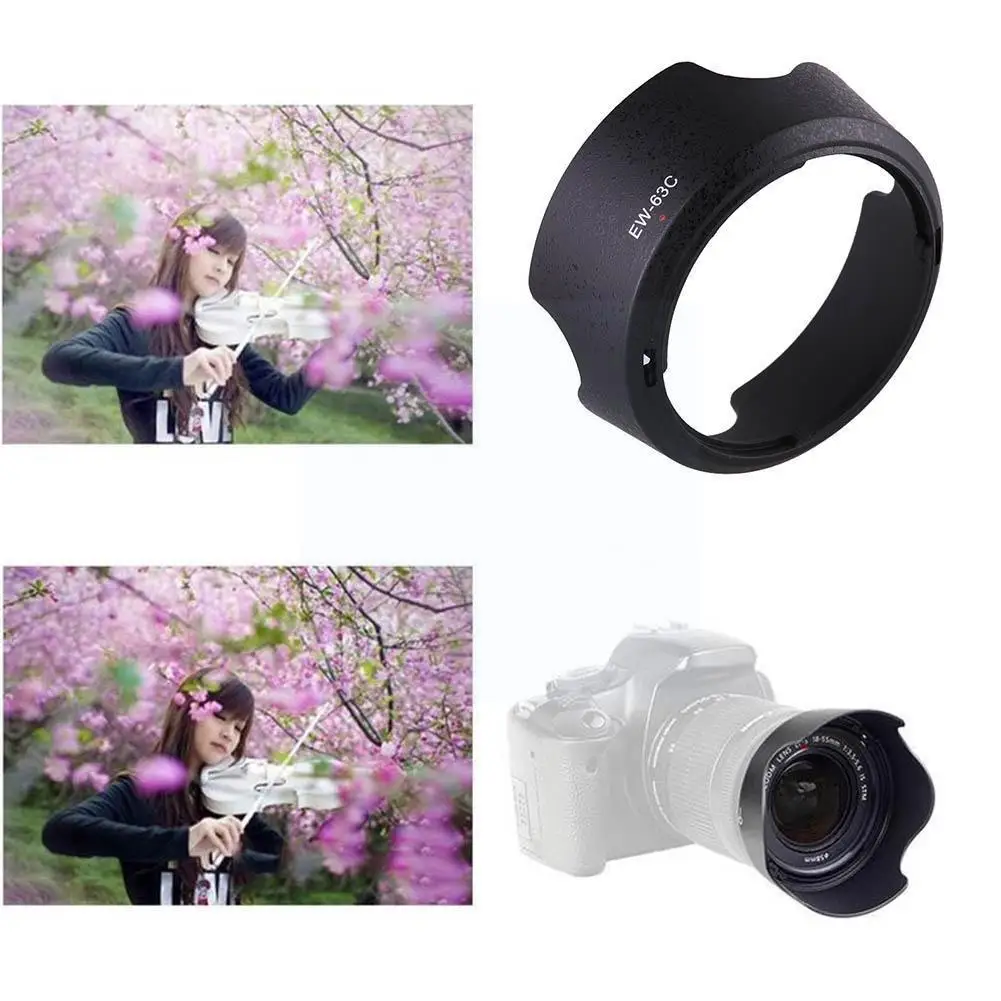 

Abs Lens Hood Ew-63c Ew63c For Ef-s 18-55mm F/3.5-5.6 Is 58mm Camera Lens Hood Lens Protetor Ew 63c Ef-s X4t2