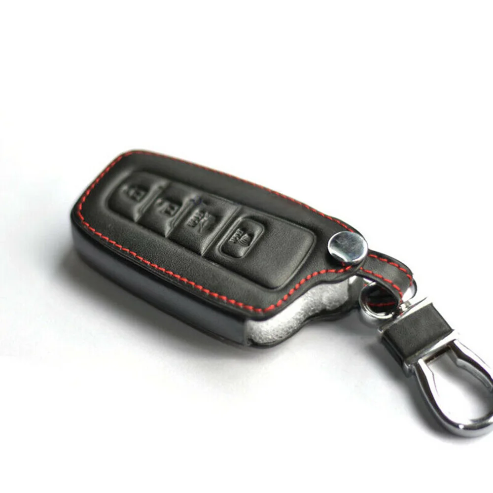 

Leather Key Bag Smart Remote 4 Buttons Cover For Toyota Camry Practical